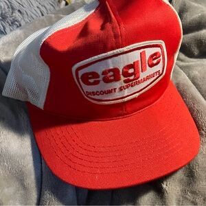 Red and White Mesh Trucker Hat